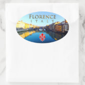 Florence - Ponte Vecchio Ovale Sticker (Tas)