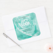 Florence Product Labels Blauwgroen Roos Palm Leave (Envelop)
