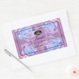 Florence Product Labels Paarse Blauwe Rozen met Lo