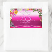 Florence Product Labels Roze gradiënt met monogram (Tas)