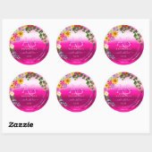 Florence Product Labels Roze gradiënt met monogram (Vel)