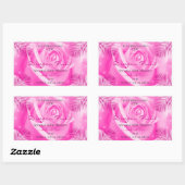 Florence Product Labels Roze roze met palmbladeren (Vel)