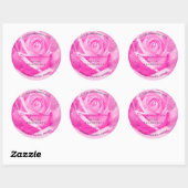 Florence Product Labels Roze roze met palmbladeren (Vel)