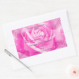 Florence Product Labels Roze Roze Palm Leaves Logo