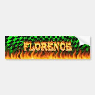Florence reëel vuur en vlammenbumpersticker bumpersticker