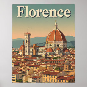 Florence Reizen: Retro Italië Poster