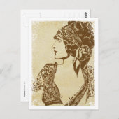 "Florence" ~ Roaring 20's Briefkaart (Voorkant / Achterkant)