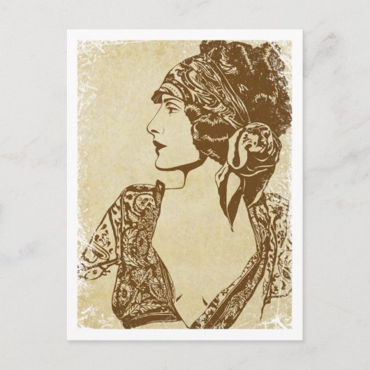 "Florence" ~ Roaring 20's Briefkaart (Voorkant)