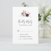 Florence Romance Simple RSVP-kaart RSVP Kaartje (Staand voorkant)