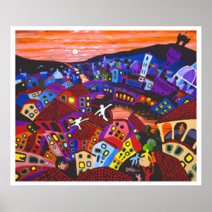 Florence Rooftops Poster