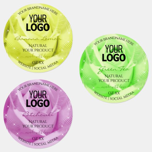 Florence Roos Yellow Green Paars Product Label Log (Groep)