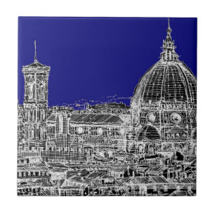 Florence royal blue tegeltje