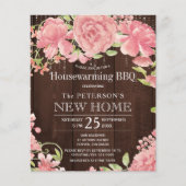 Florence roze budget huisverwarming uitnodiging (Voorkant)