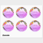 Florence roze Paarse gradiënt Etiket Monogram (Vel)