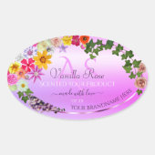Florence roze Paarse gradiënt Etiket Monogram (Voorkant)