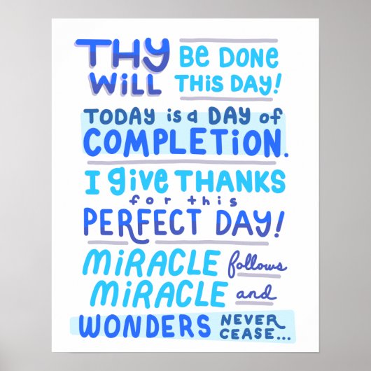 Florence Scovel Shinn Affirmation Mirakel Poster (Voorkant)