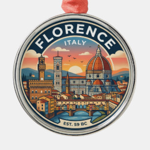 Florence Silhouet Italië Metalen Ornament