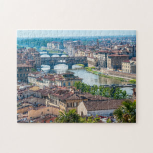 Florence stadsgezicht - Ponte Vecchio over Arno ri Legpuzzel