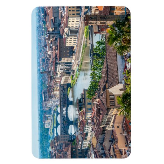 Florence stadsgezicht - Ponte Vecchio over rivier Magneet (Verticaal)
