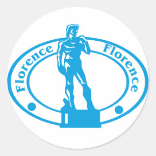 Florence Stamp Ronde Sticker