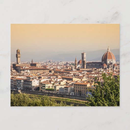Florence sunset briefkaart (Voorkant)