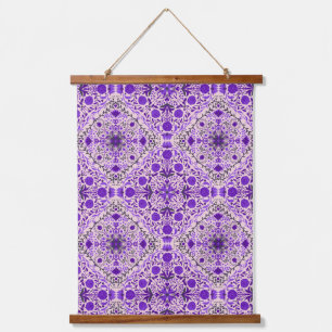 Florence-tegels in violet en katoenroze snoep hangend wandkleed