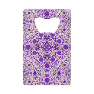 Florence-tegels in violet en katoenroze snoep kredietkaart flessenopener
