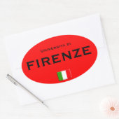 Florence University Euro-stijl ovale Sticker (Envelop)