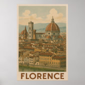 Florence Vintage Travel Poster (Voorkant)