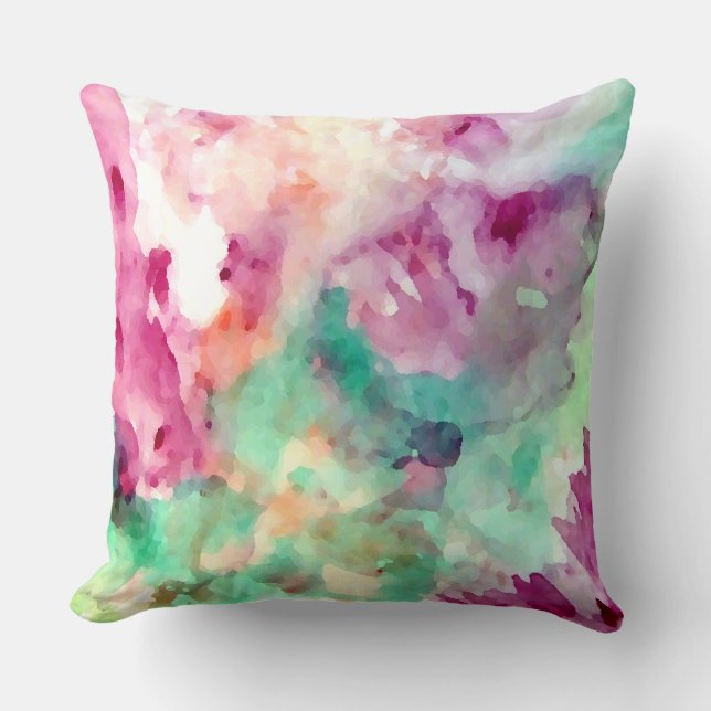  Florence Waterverf Abstracte Zachte Kussens (Voorkant)