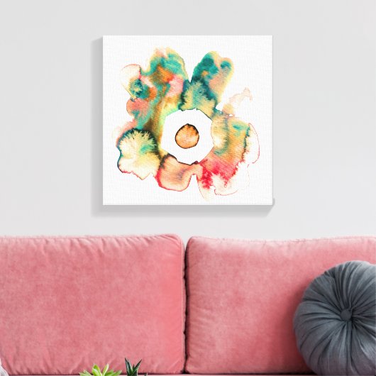 Florence waterverf hand getrokken abstract kunstca canvas afdruk (Insitu (Woonkamer))