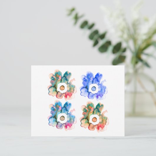 Florence waterverf handgetekend abstract briefkaar briefkaart (Staand voorkant)