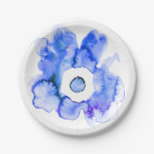 Florence waterverf handgetekend abstract kunstpapi papieren bordje (Voorkant)