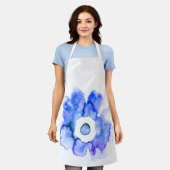 Florence waterverf handgetekend abstract schort (Gedragen)