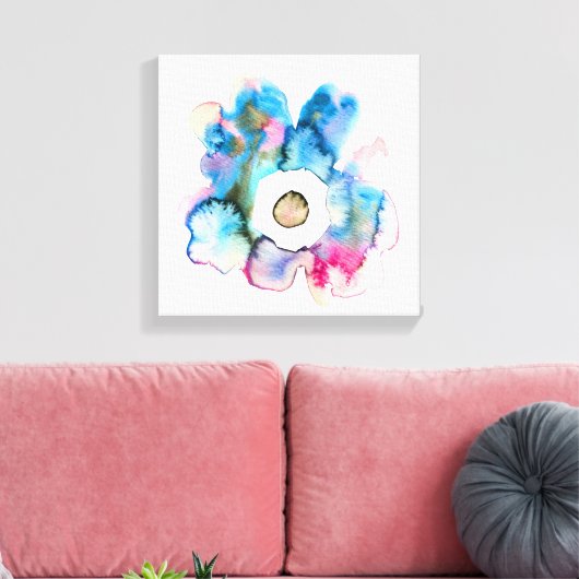 Florence waterverf handgetekende abstracte kunst canvas afdruk (Insitu (Woonkamer))