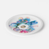 Florence waterverf handgetekende abstracte kunst papieren bordje (Gekanteld)