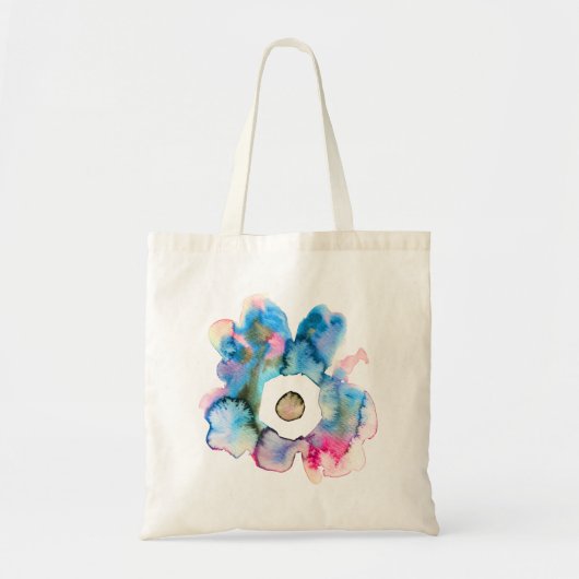 Florence waterverf handgetekende abstracte kunst tote bag (Voorkant)