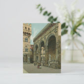  Florence waterverf Loggia dei Lanzi Briefkaart (Staand voorkant)