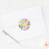 Florence-waterverf Ronde Sticker (Envelop)