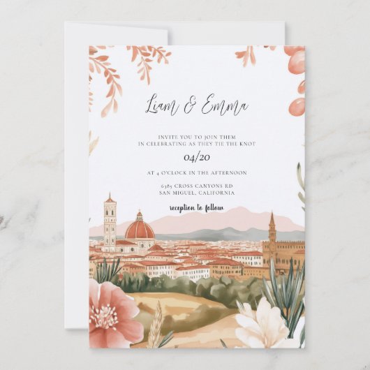 Florence Wedding Invitation (Devant)