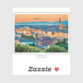 Florence zonsondergang Italië Sticker (Vel)