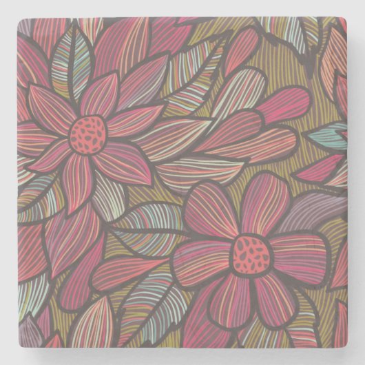 Florentieel patroon 4 stenen onderzetter (Voorkant)