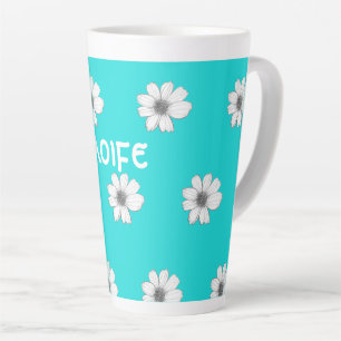 Florentieel patroon Blauwgroen Blauwe douanenaam Latte Mok