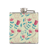 Florentieel patroon met cartoon katten heupfles (Achterkant)