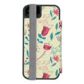 Florentieel patroon met cartoon katten incipio iPhone portemonnee hoesje (Agenda Achterkant)