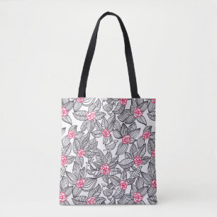Florentieel patroon met cartoon vogels draagtas