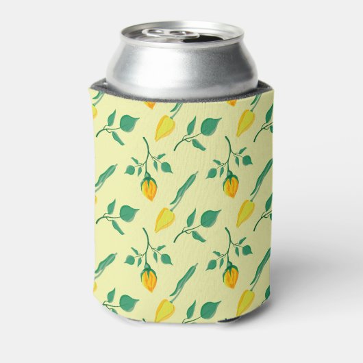 Florentijn met gele roos en tulpbloemen blikjeskoeler (Blikje Achterkant)