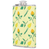 Florentijn met gele roos en tulpbloemen heupfles (Links)