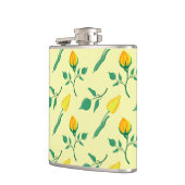 Florentijn met gele roos en tulpbloemen heupfles (Links)