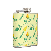 Florentijn met gele roos en tulpbloemen heupfles (Rechts)